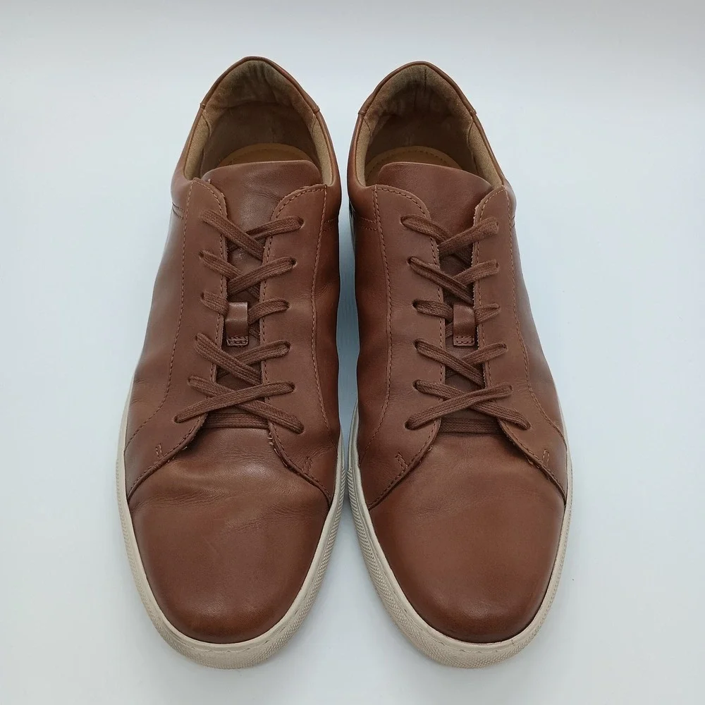 Banana Republic‎ Mens Nicklas Low-Top Leather Sneakers Brown Size 12
